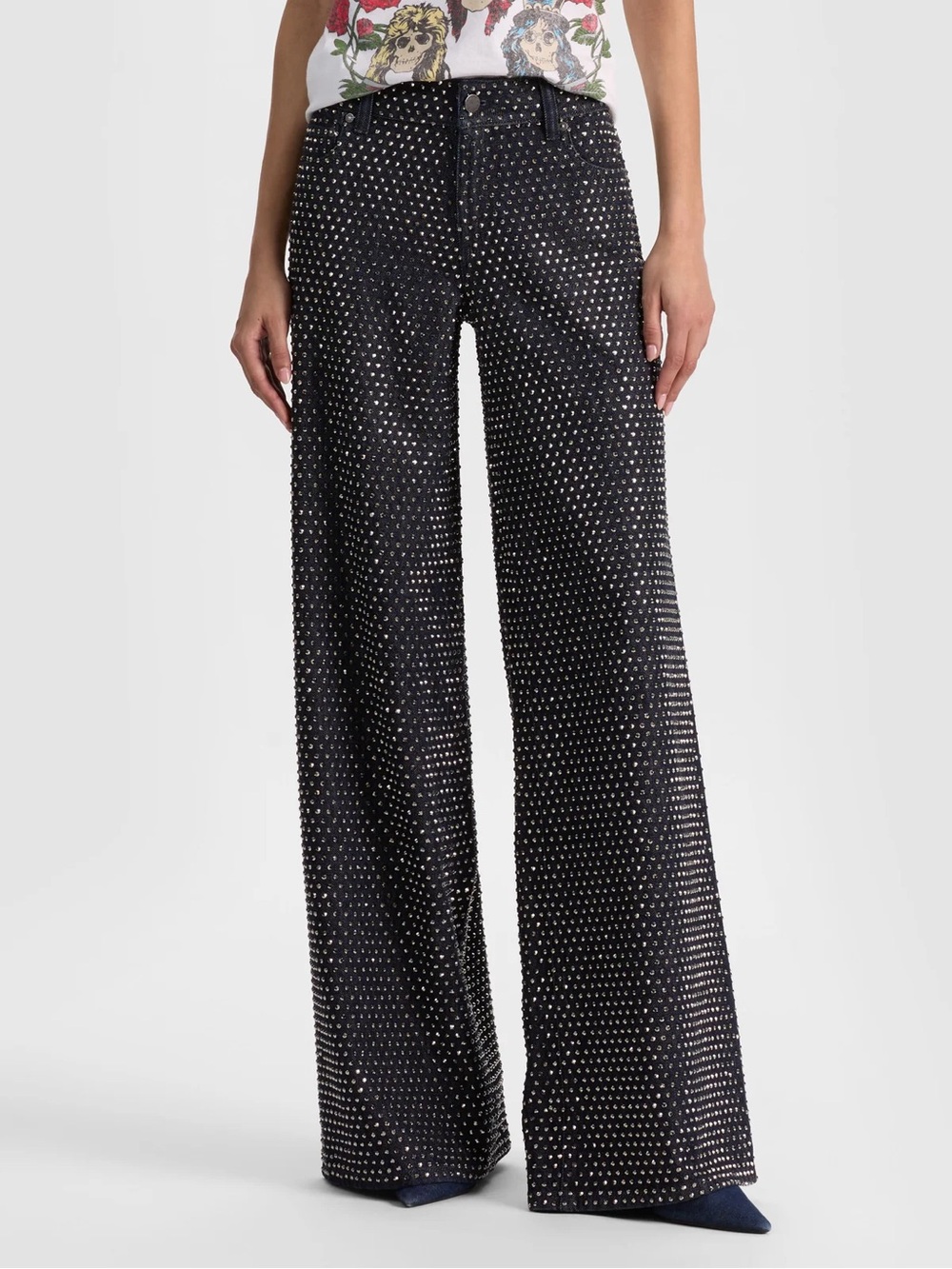 NWT Alice + Olivia AMAZING EMBELLISHED JEAN